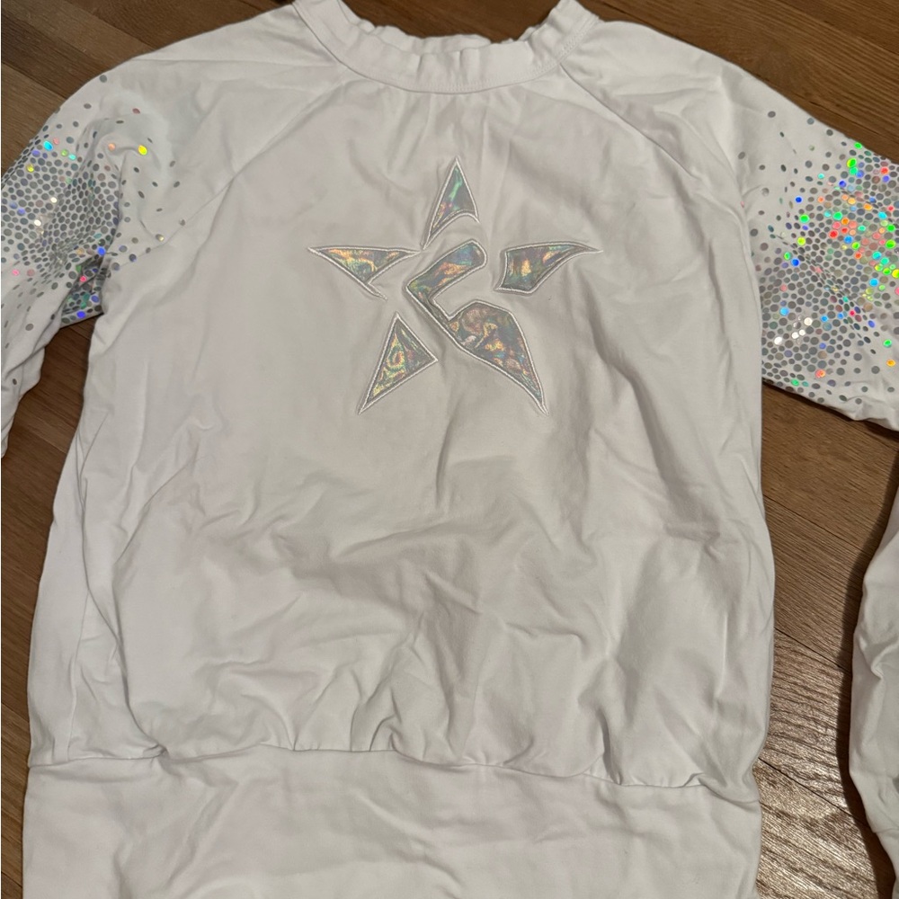 Vintage Rebel crew neck with Sequin Sleeves